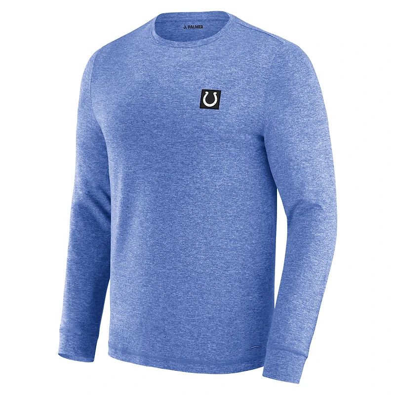 T-shirt à manches longues J. Palmer Royal pour homme, motif quatre points des Indianapolis Colts