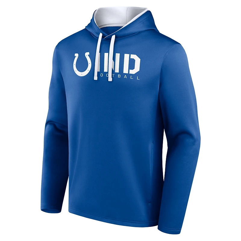 Men's Logo Athletic Royal Indianapolis Colts Head Start Pullover Hoodie