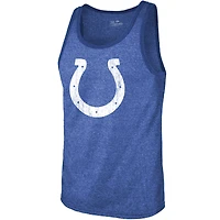 Men's Majestic Threads Jonathan Taylor Heathered Royal Indianapolis Colts Player Name & Number Tri-Blend Tank Top