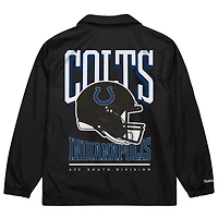 Men's Mitchell & Ness Black Indianapolis Colts Indiana Nights Coaches Full-Snap Jacket
