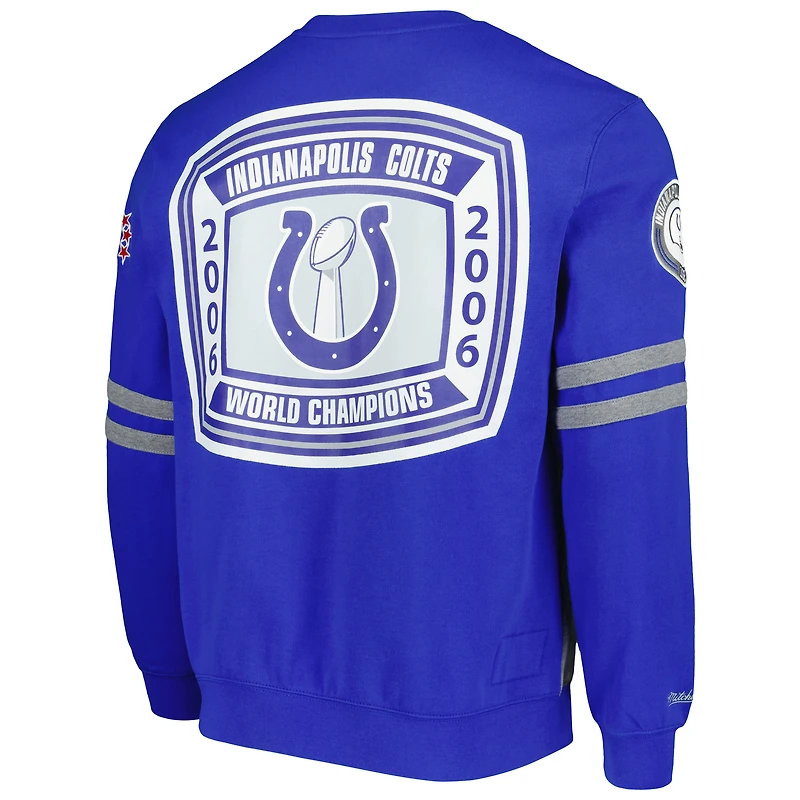 Chandail à capuchon Indianapolis Colts All Over 2.0 Mitchell & Ness pour homme, gris chiné