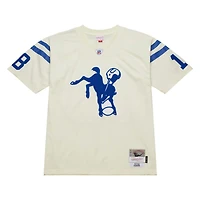 Maillot Mitchell & Ness Peyton Manning crème Indianapolis Colts Chainstitch Legacy pour hommes