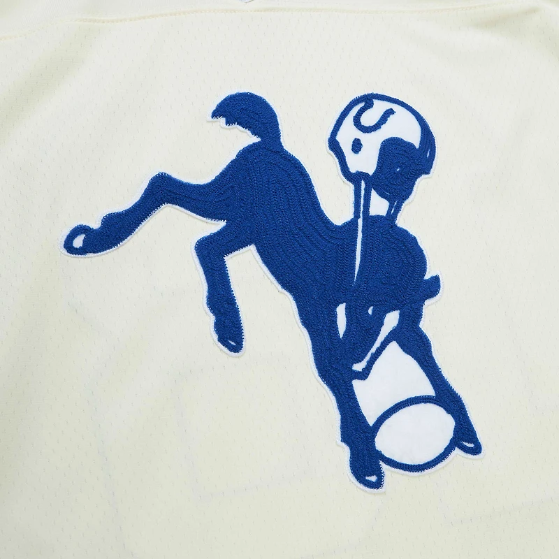 Maillot Mitchell & Ness Peyton Manning crème Indianapolis Colts Chainstitch Legacy pour hommes
