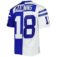 Men's Mitchell & Ness Peyton Manning Royal/White Indianapolis Colts 1998 Split Legacy Replica Jersey