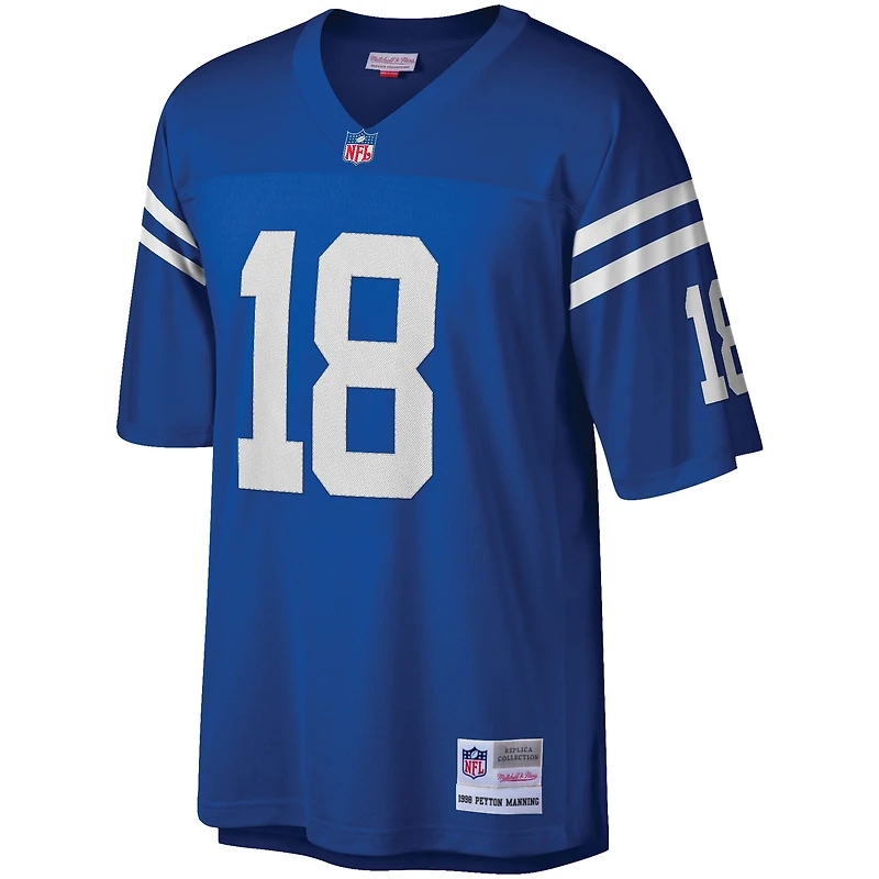 Men's Mitchell & Ness Peyton Manning Royal Indianapolis Colts Big Tall 1998 Retired Player Replica Jersey