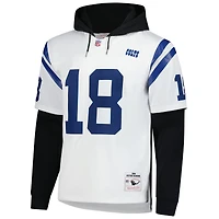 Men's Mitchell & Ness Peyton Manning White Indianapolis Colts Player Name Number Hoodie Legacy Jersey