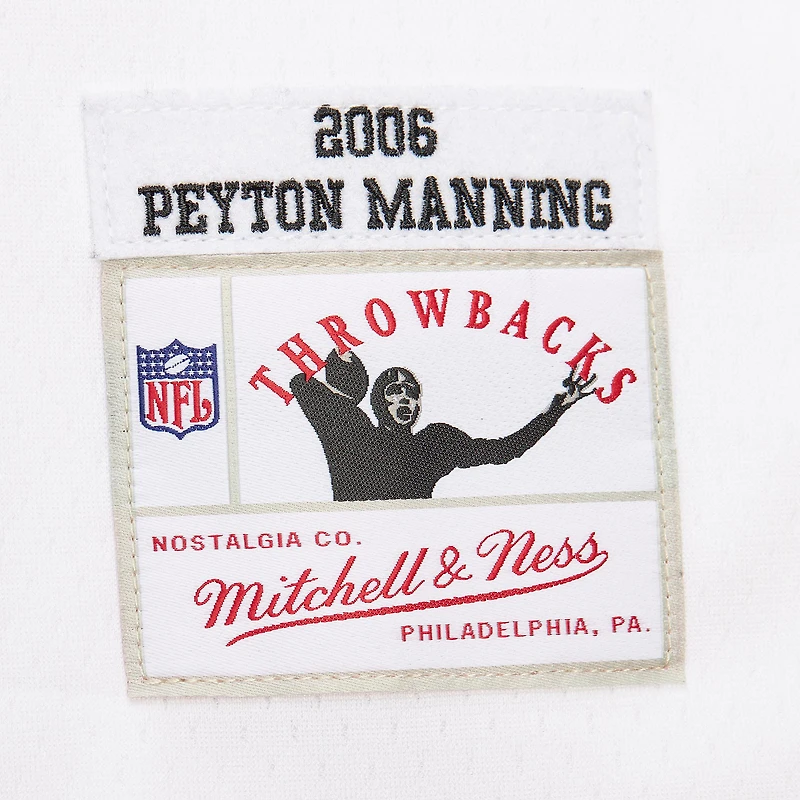 Men's Mitchell & Ness Peyton Manning White Indianapolis Colts Player Name Number Hoodie Legacy Jersey