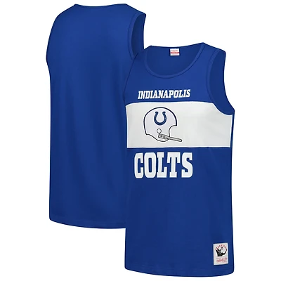 Débardeur rétro colorblock Mitchell & Ness Royal Indianapolis Colts pour homme