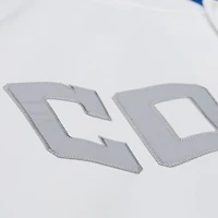 Veste blanche à boutons-pression double embrayage raglan des Indianapolis Colts de Mitchell & Ness pour homme