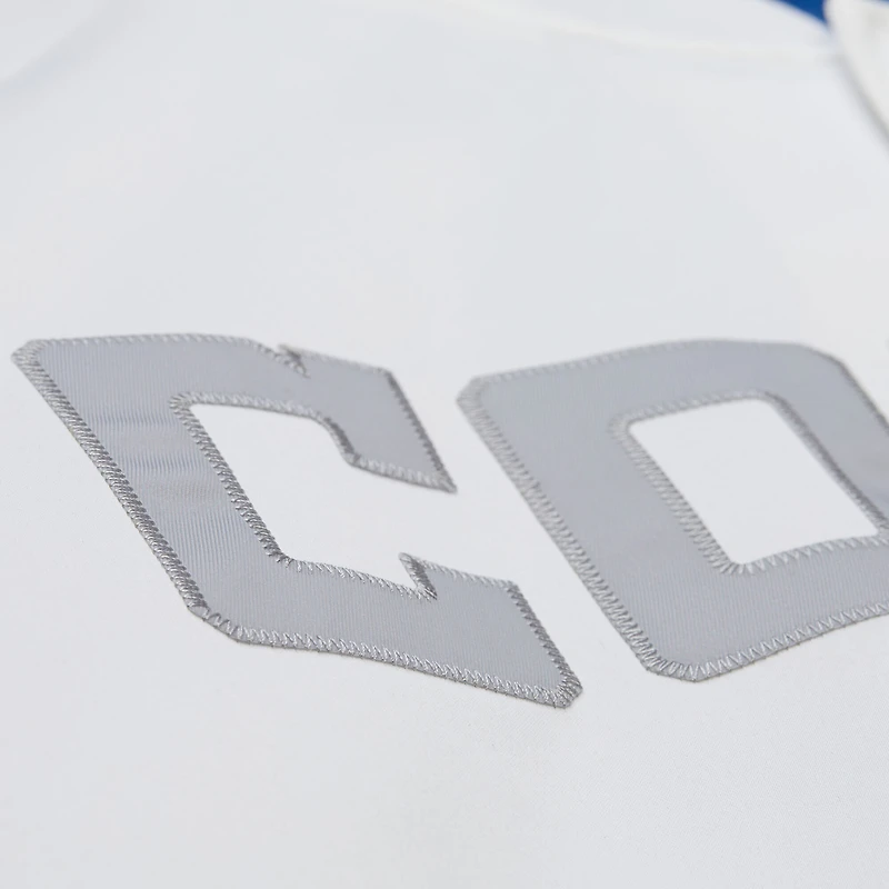 Veste blanche à boutons-pression double embrayage raglan des Indianapolis Colts de Mitchell & Ness pour homme