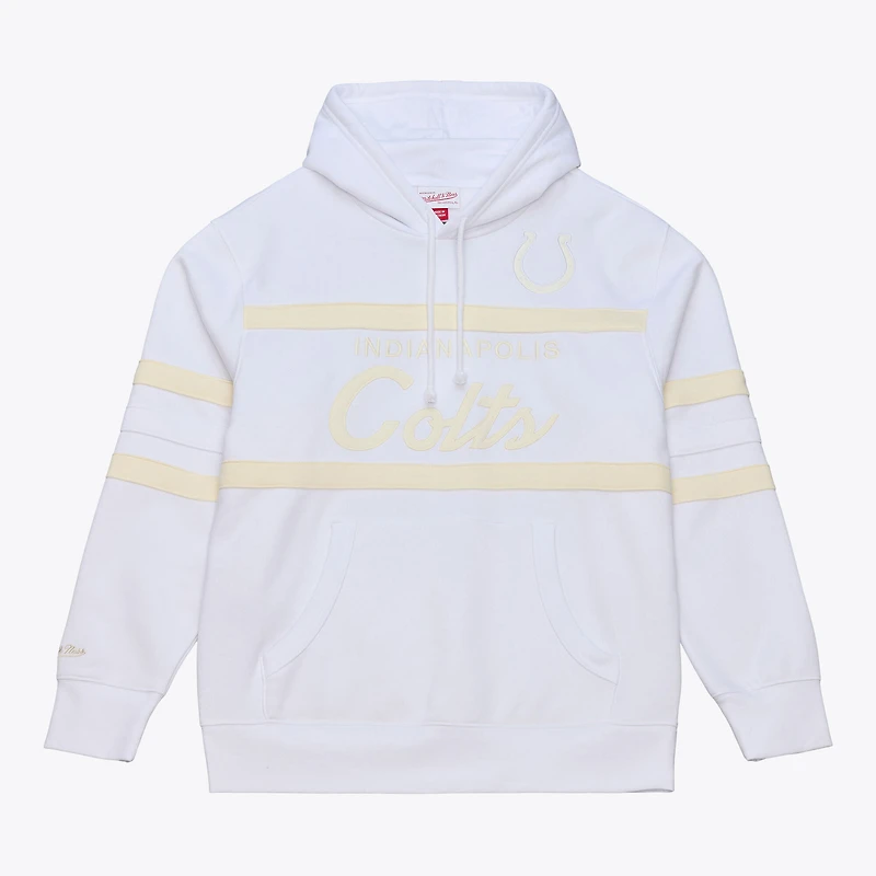Men's Mitchell & Ness White Indianapolis Colts Head Coach Out Edition Hoodie