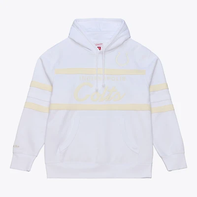 Men's Mitchell & Ness White Indianapolis Colts Head Coach Out Edition Hoodie