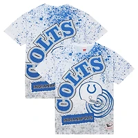Men's Mitchell & Ness White Indianapolis Colts Team Burst Sublimated T-Shirt