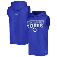 Sweat à capuche sans manches MSX by Michael Strahan Royal Indianapolis Colts Relay pour homme