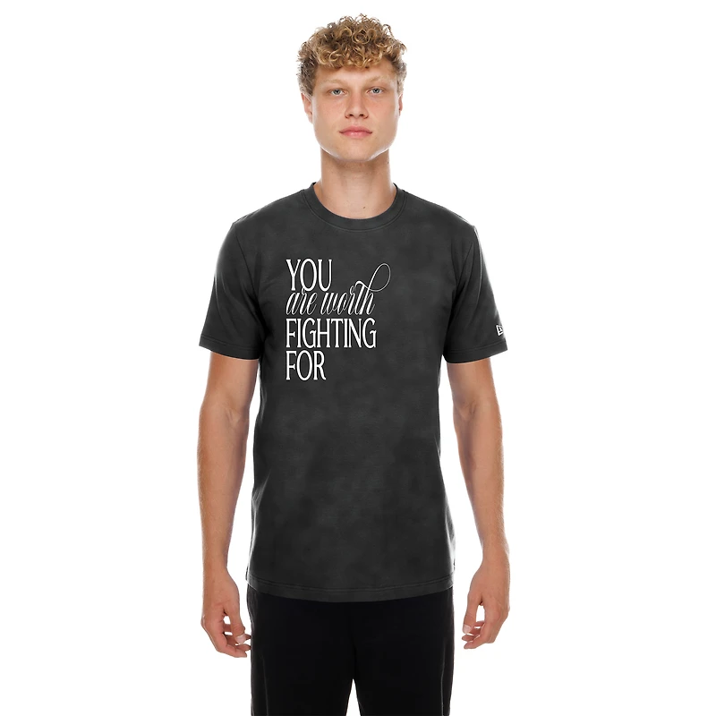 T-shirt New Era noir pour homme 2026 Indianapolis Colts « You Are Worth Fighting For Kicking the Stigma »