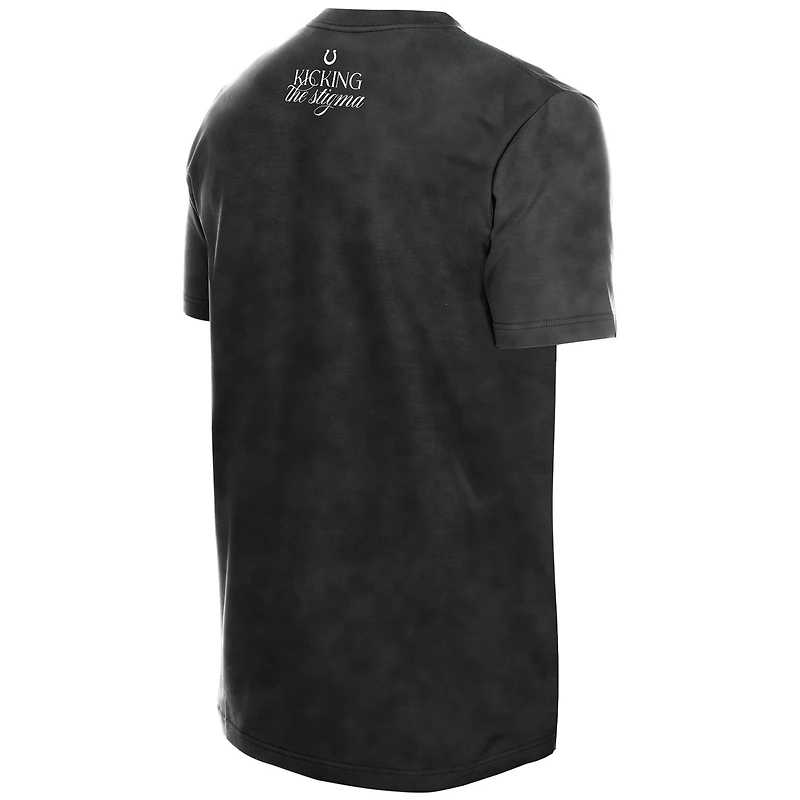 T-shirt New Era noir pour homme 2026 Indianapolis Colts « You Are Worth Fighting For Kicking the Stigma »