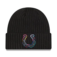 Bonnet en tricot à revers Indianapolis Colts NFL Crucial Catch 2024 New Era noir pour homme