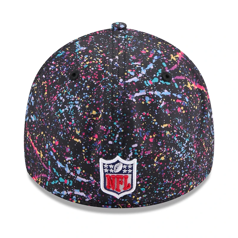 Casquette New Era noire Indianapolis Colts 2025 NFL Crucial Catch 39THIRTY Flex pour homme