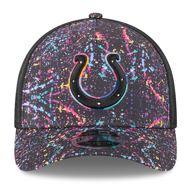 Casquette ajustable 9FORTY NFL Crucial Catch 2025 des Indianapolis Colts de New Era pour homme, noire