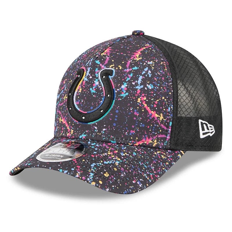 Casquette ajustable 9FORTY NFL Crucial Catch 2025 des Indianapolis Colts de New Era pour homme, noire