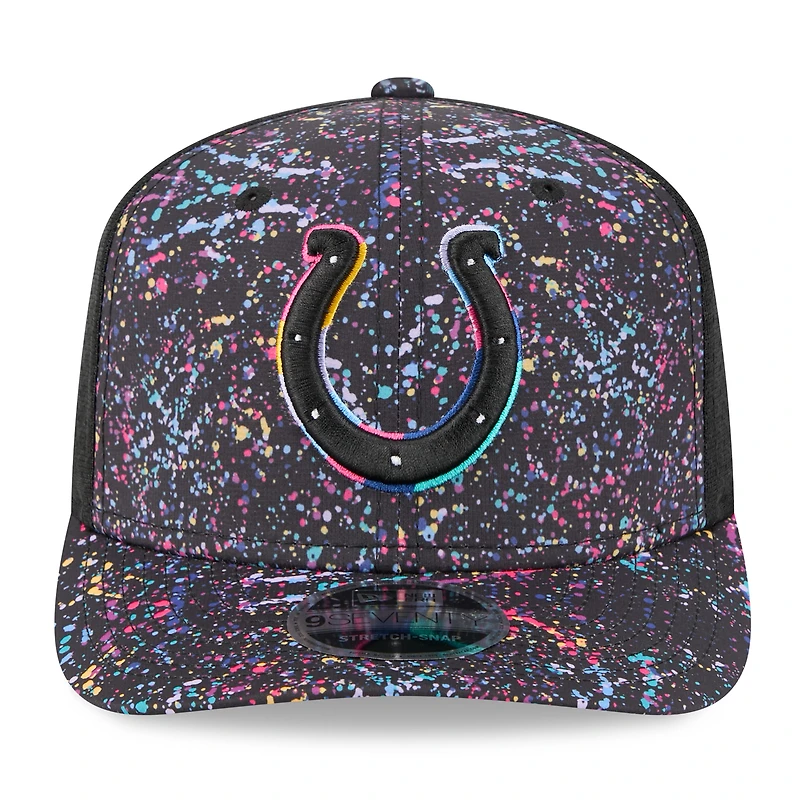 Casquette ajustable 9SEVENTY NFL Crucial Catch 2025 des Indianapolis Colts de New Era pour homme, noire