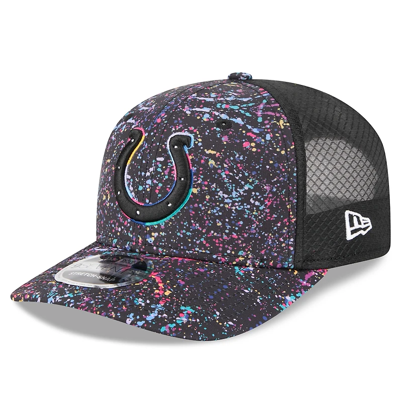 Casquette ajustable 9SEVENTY NFL Crucial Catch 2025 des Indianapolis Colts de New Era pour homme, noire