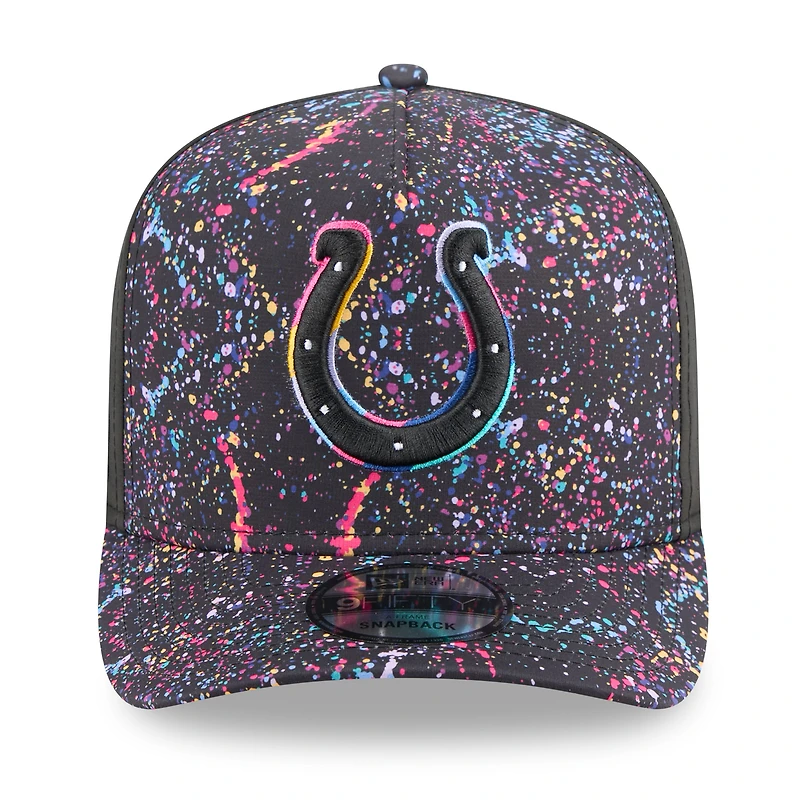 Casquette snapback 9FIFTY noire New Era Indianapolis Colts 2025 NFL Crucial Catch pour homme