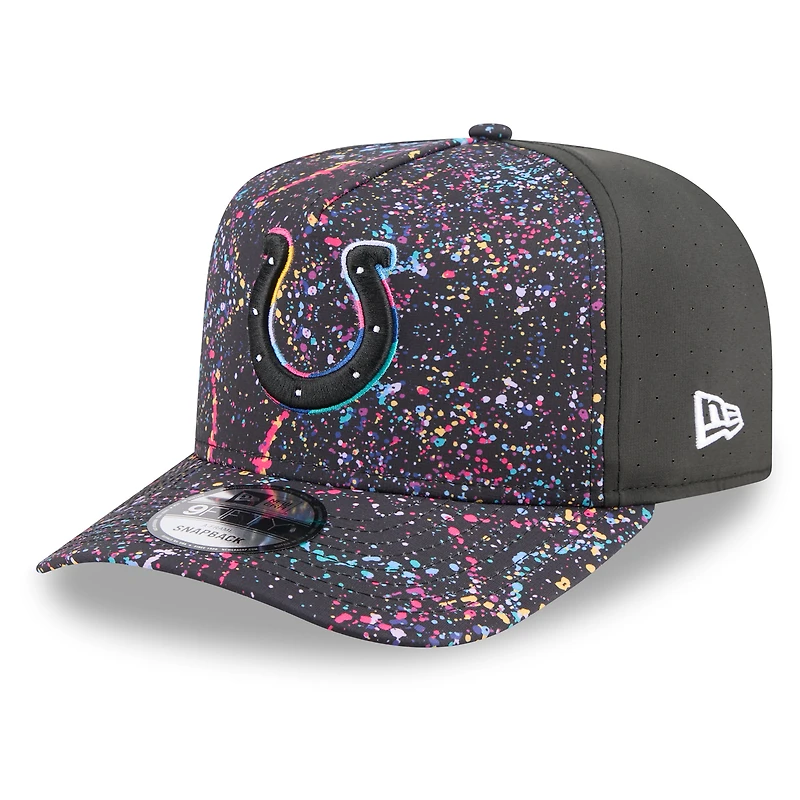 Casquette snapback 9FIFTY noire New Era Indianapolis Colts 2025 NFL Crucial Catch pour homme
