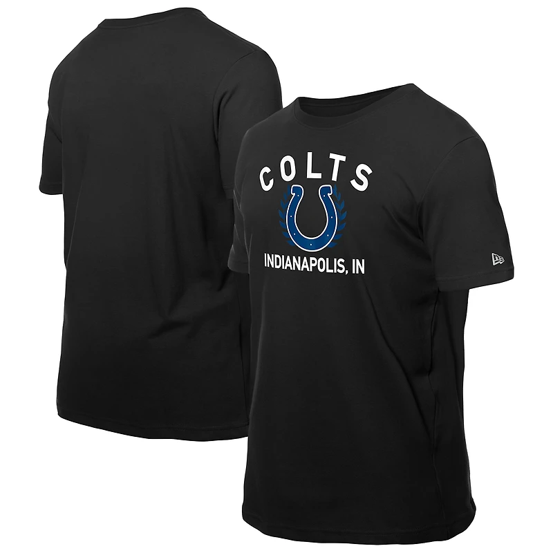 T-shirt New Era noir pour homme, Indianapolis Colts, repêchage NFL 2025