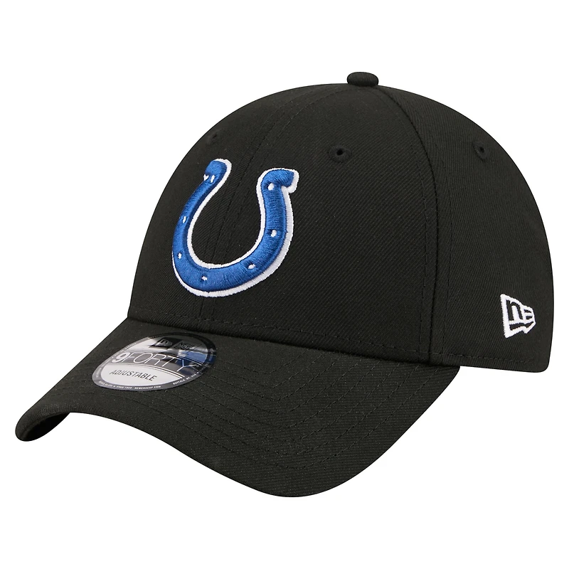 Casquette ajustable New Era 9FORTY noire Indianapolis Colts Core Team pour homme