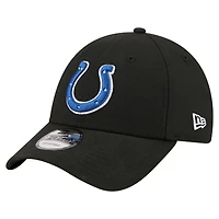Casquette ajustable New Era 9FORTY noire Indianapolis Colts Core Team pour homme