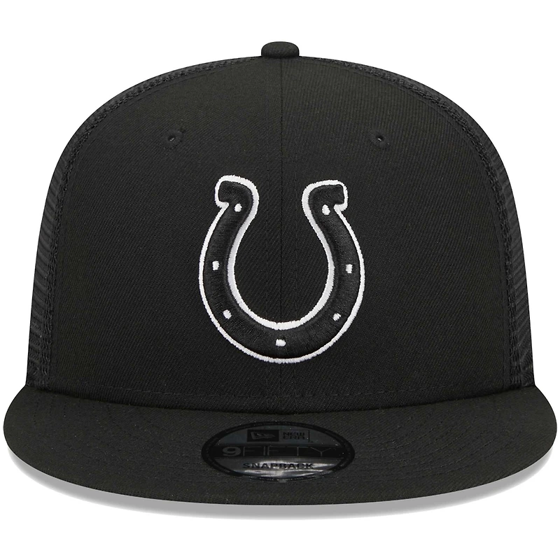 Casquette Snapback 9FIFTY Main Trucker des Indianapolis Colts New Era noire pour hommes