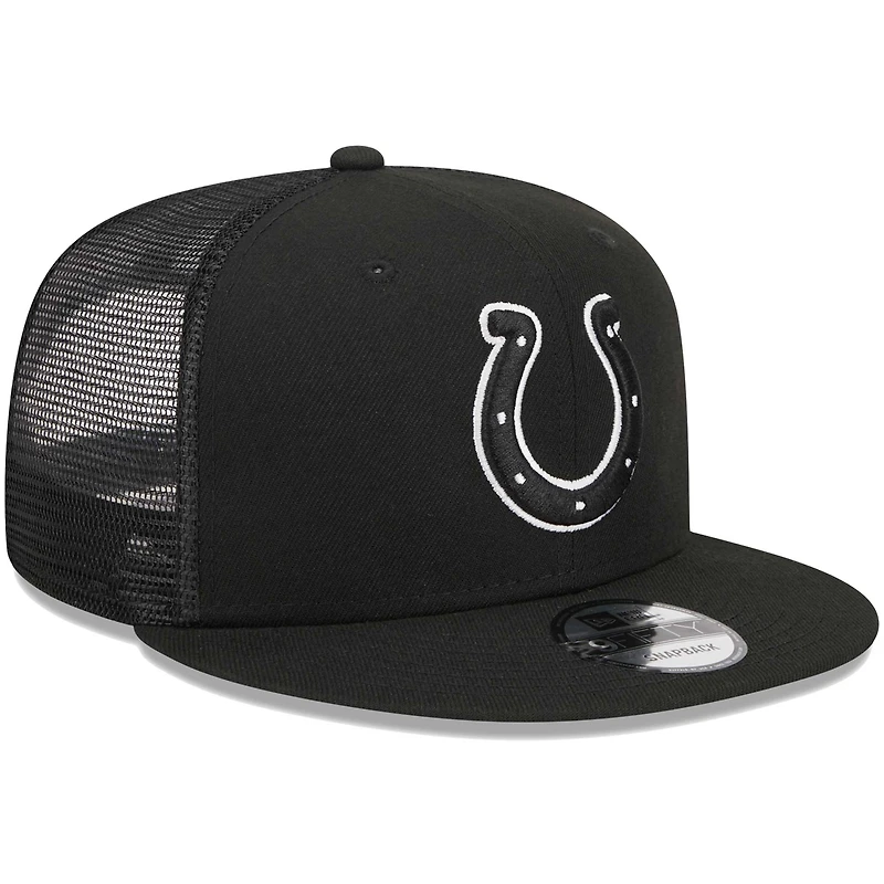 Casquette Snapback 9FIFTY Main Trucker des Indianapolis Colts New Era noire pour hommes