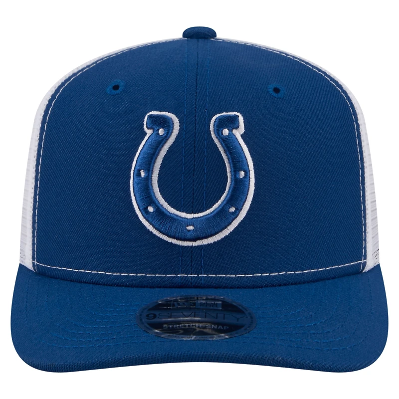 Men's New Era  Blue Indianapolis Colts 9SEVENTY Trucker Adjustable Hat