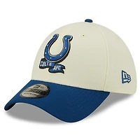 Men's New Era Cream/Royal Indianapolis Colts 2022 Sideline - 39THIRTY 2-Tone Flex Hat