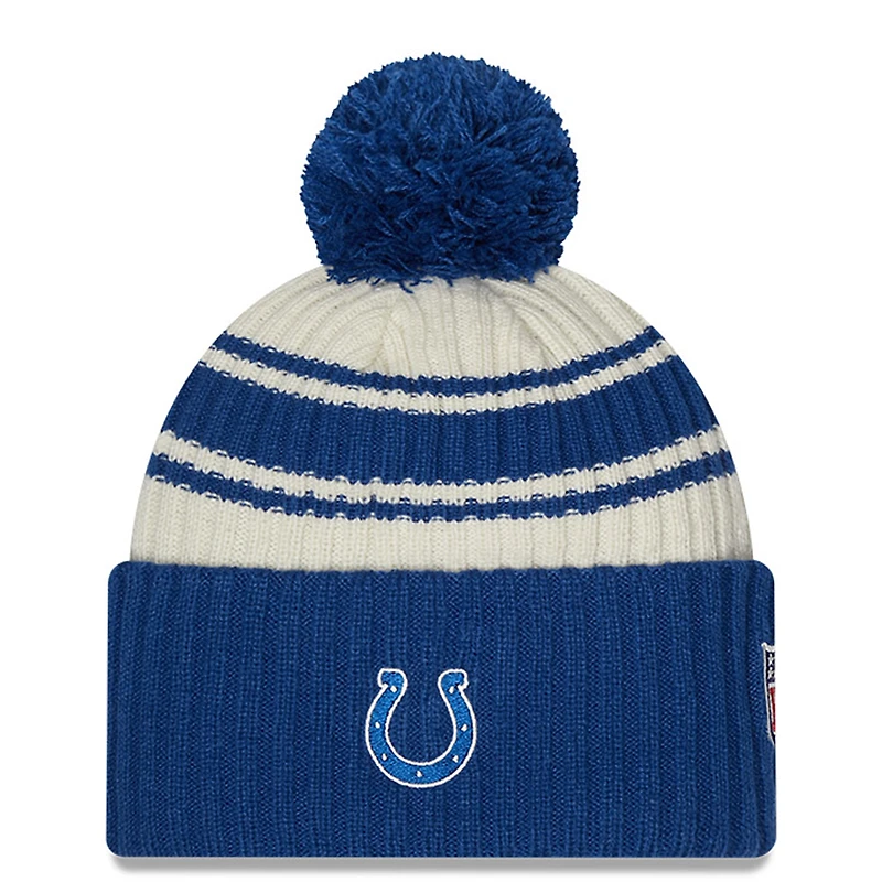 Men's New Era Cream/Royal Indianapolis Colts 2022 Sideline