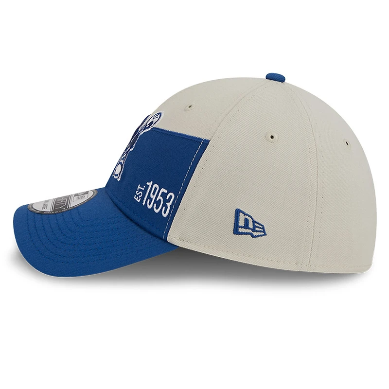 Casquette Flex New Era pour homme, crème/Royal Indianapolis Colts 2023 Sideline Historic 39THIRTY