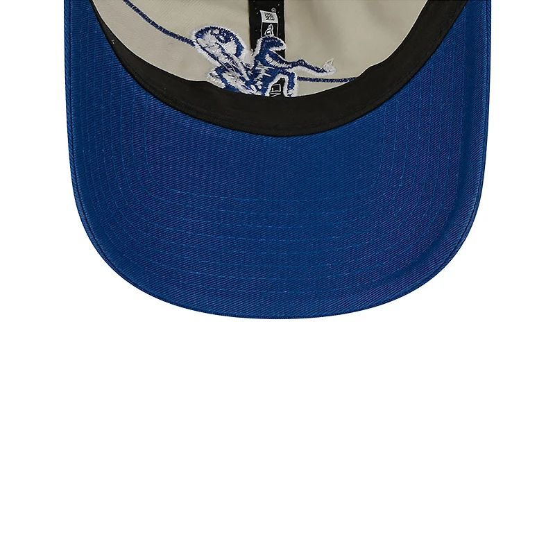 Men's New Era  Cream/Royal Indianapolis Colts 2023 Sideline Historic 9TWENTY Adjustable Hat