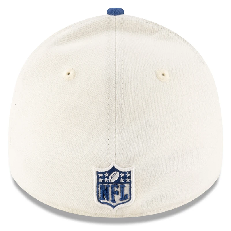 Men's New Era  Cream/Royal Indianapolis Colts 2025 NFL Draft 39THIRTY Flex Hat