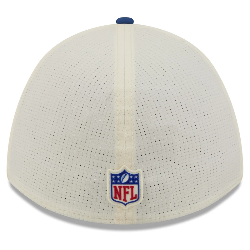 Men's New Era Cream/Royal Indianapolis Colts 2026 NFL Training Camp 39THIRTY Flex Hat