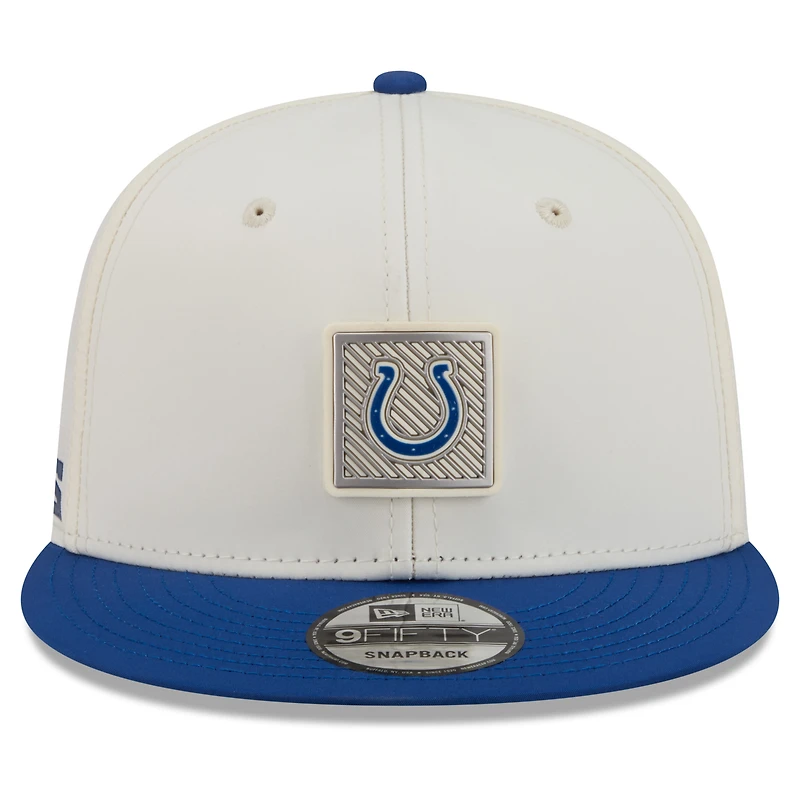 Men's New Era Cream/Royal Indianapolis Colts 2026 NFL Training Camp 9FIFTY Snapback Hat