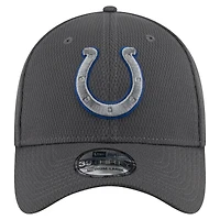 Casquette New Era Graphite Indianapolis Colts Main 39THIRTY Flex pour homme