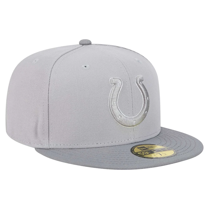 Casquette ajustée New Era 59FIFTY Iron Cloud des Indianapolis Colts gris/graphite pour homme