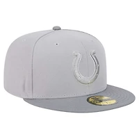 Casquette ajustée New Era 59FIFTY Iron Cloud des Indianapolis Colts gris/graphite pour homme