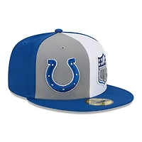 Men's New Era  Gray/Royal Indianapolis Colts 2023 Sideline 59FIFTY Fitted Hat