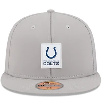 Casquette ajustée New Era grise Indianapolis Colts 2025 Sideline Quill Tech 59FIFTY pour homme
