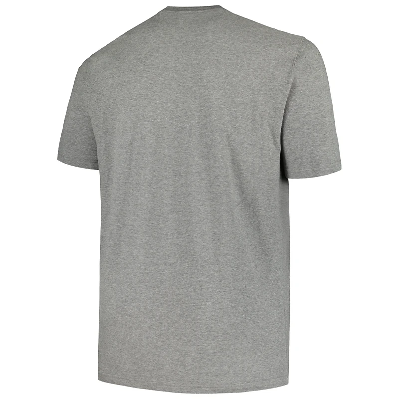 T-shirt gris avec casque Big & Tall des Colts d'Indianapolis New Era pour hommes