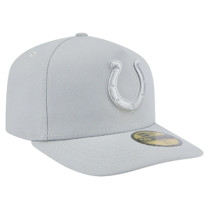 Men's New Era Gray Indianapolis Colts Color Pack A-Frame 59FIFTY Fitted Hat