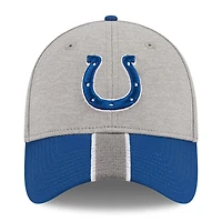 Men's New Era Heather Gray/Royal Indianapolis Colts Striped 39THIRTY Flex Hat