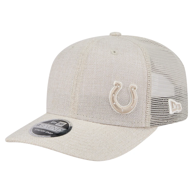 Casquette extensible à boutons-pression Flawless 9SEVENTY Indianapolis Colts New Era Natural pour homme